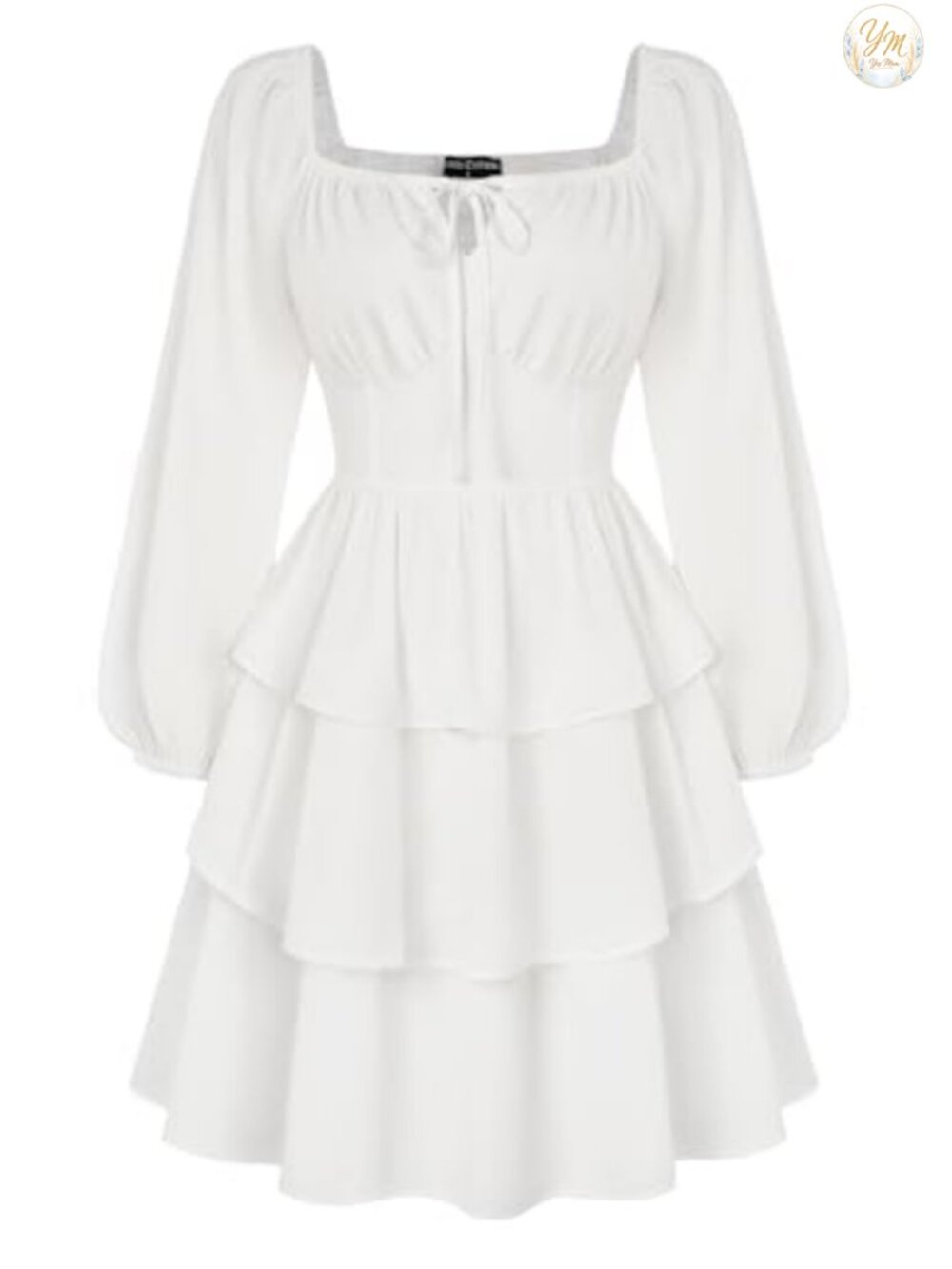 Renaissance Pirate Costume Dress Tiered Mini Long Sleeve